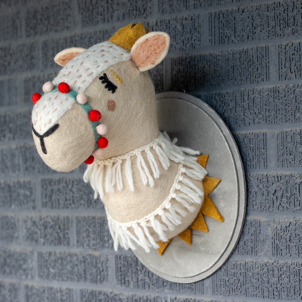 Felted Animal Winter Wall Mount