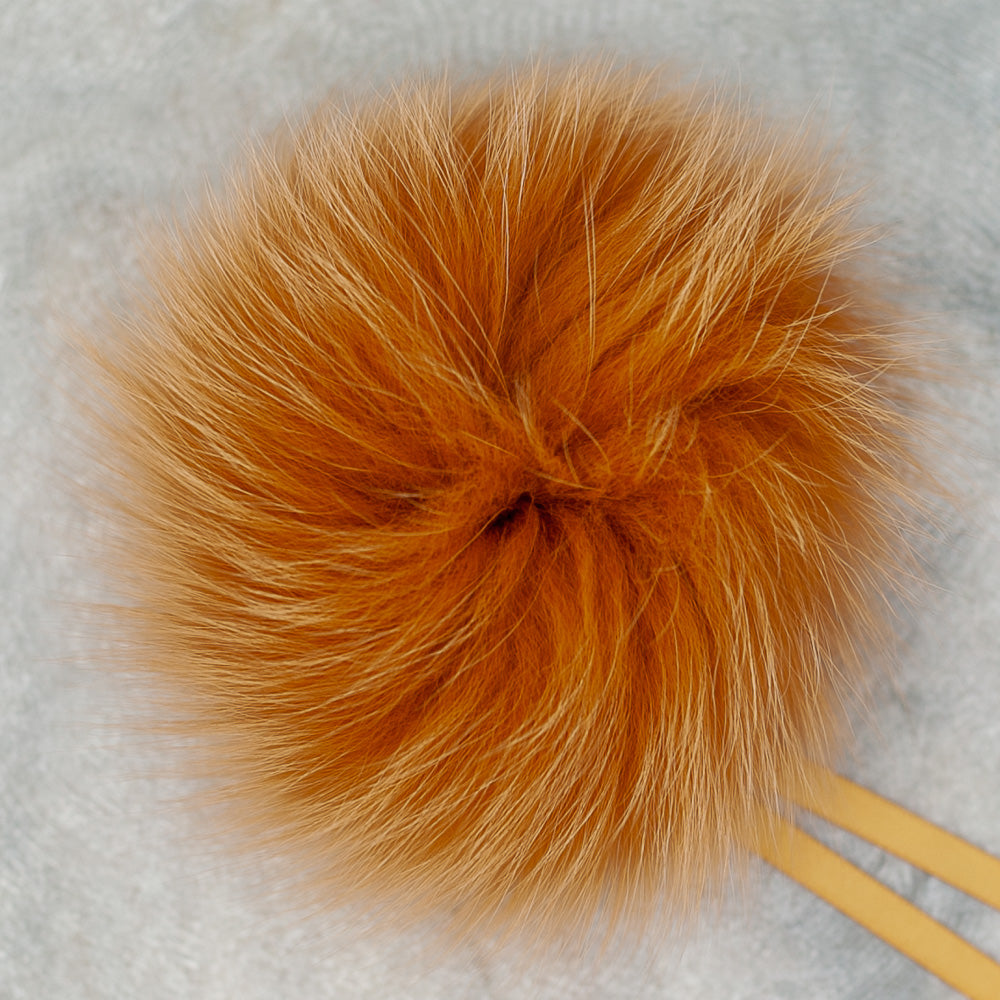 String Fox Fur Pom Poms