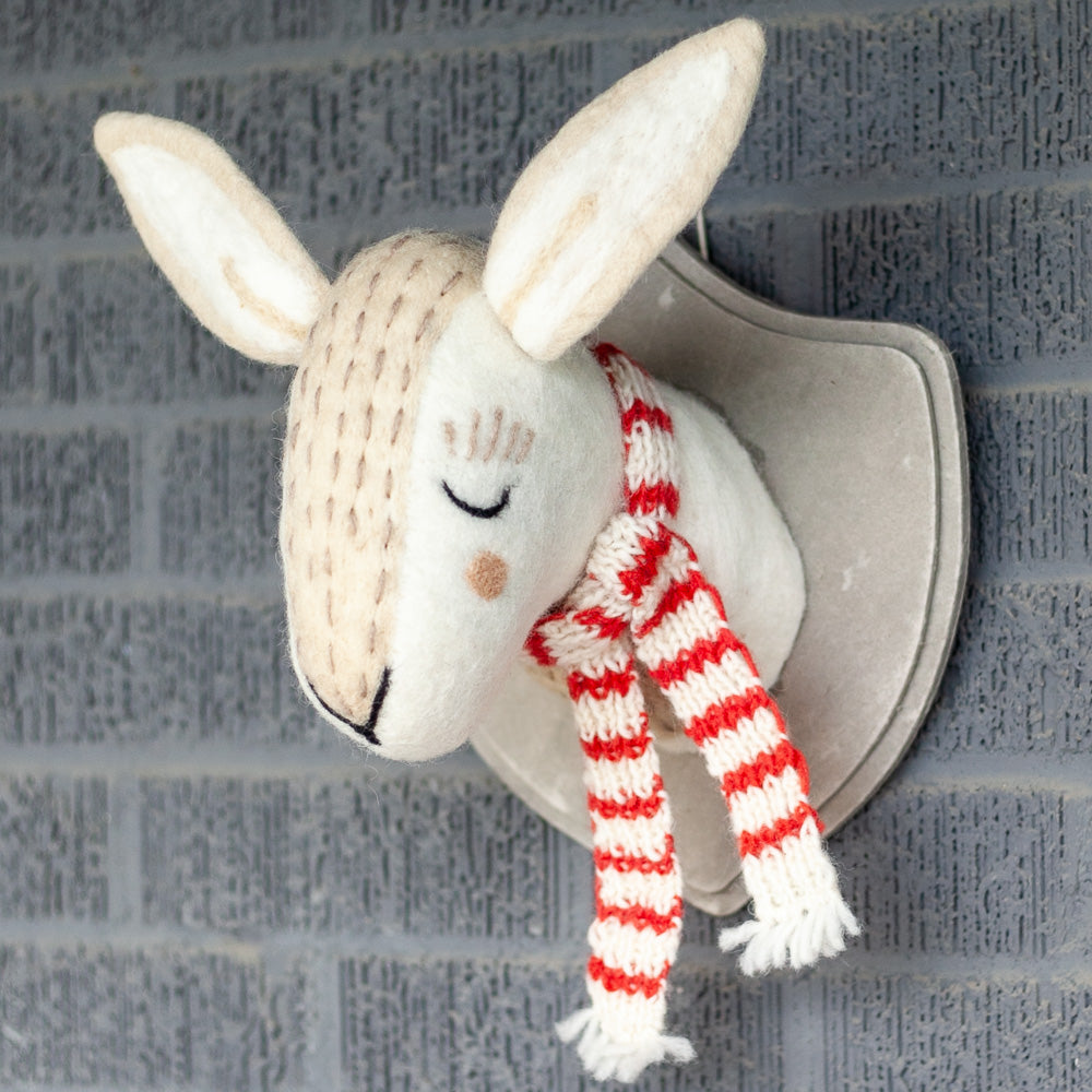 
                  
                    Load image into Gallery viewer, Felted Animal Winter Wall Mount
                  
                
