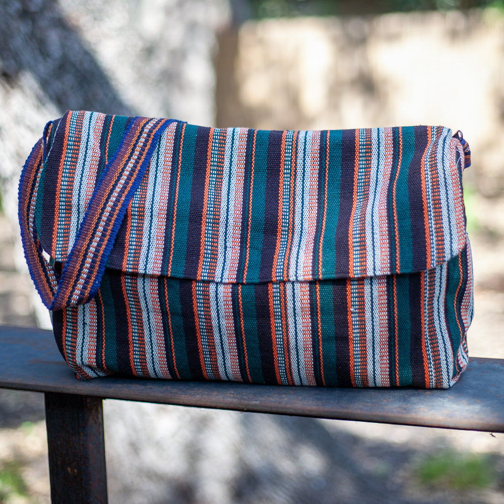 
                  
                    Load image into Gallery viewer, Zig Zag Handwoven Cotton Messenger Bag
                  
                