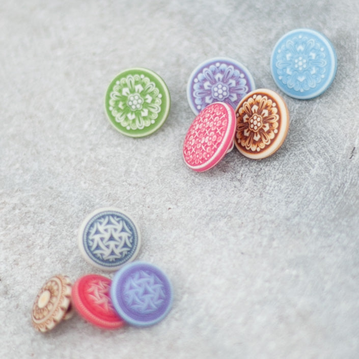 Watercolor Floral Buttons