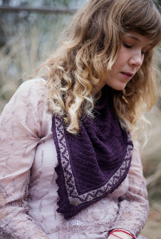 
                  
                    Load image into Gallery viewer, Larkspur Knit Color work Cowl Pattern
                  
                